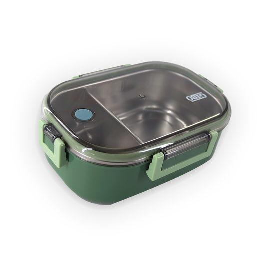 GIBO Stainless Steel Lunch Box,Bento Boxes with Lid 2 Compartment,Leakproof- Green