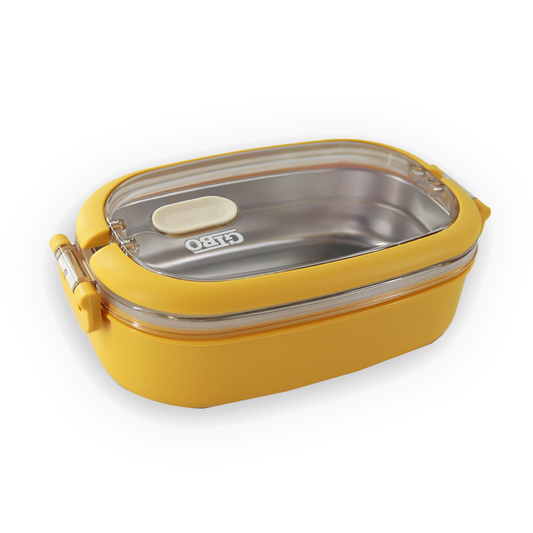 Stainless Steel Lunch Box, Leakproof- Yellow
