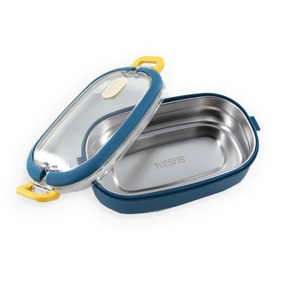 GIBO Stainless Steel Lunch Box, Leakproof- Blue