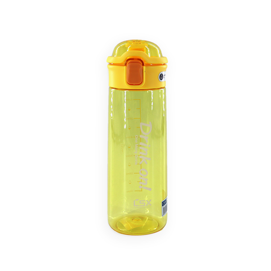 Push button bottle 750ML LeakProof & BPA Free Watter Bottle- Yellow