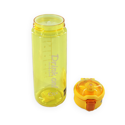 Push button bottle 750ML LeakProof & BPA Free Watter Bottle- Yellow