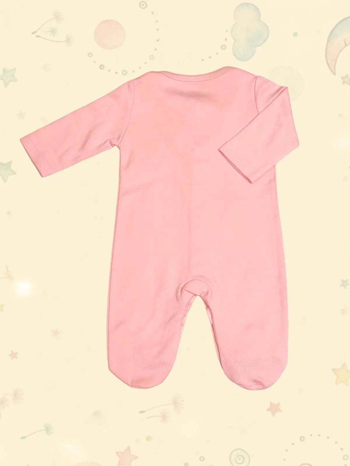 100% Cotton Newborn Baby Romper – Pink Butterfly Print (0–1 Month)
