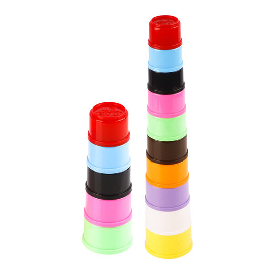 Educational Plastic Build Up Stacking Beakers for Kids Ages 1+ with Different Attractive Colours