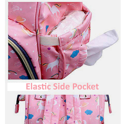 New Diaper Bag for Mothers Stylish Big Size Spacious Pink | Waterproof Diaper Tote with Large Capacity Bottle Insulation for Mom Dad
