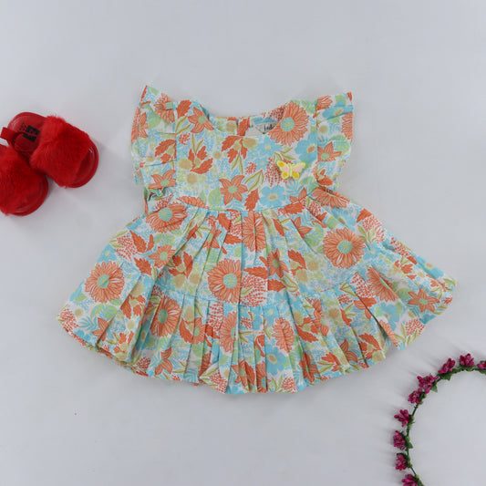 Toddler Kids Baby Girls Summer Dress Flower Short Sleeve Frock Dresses