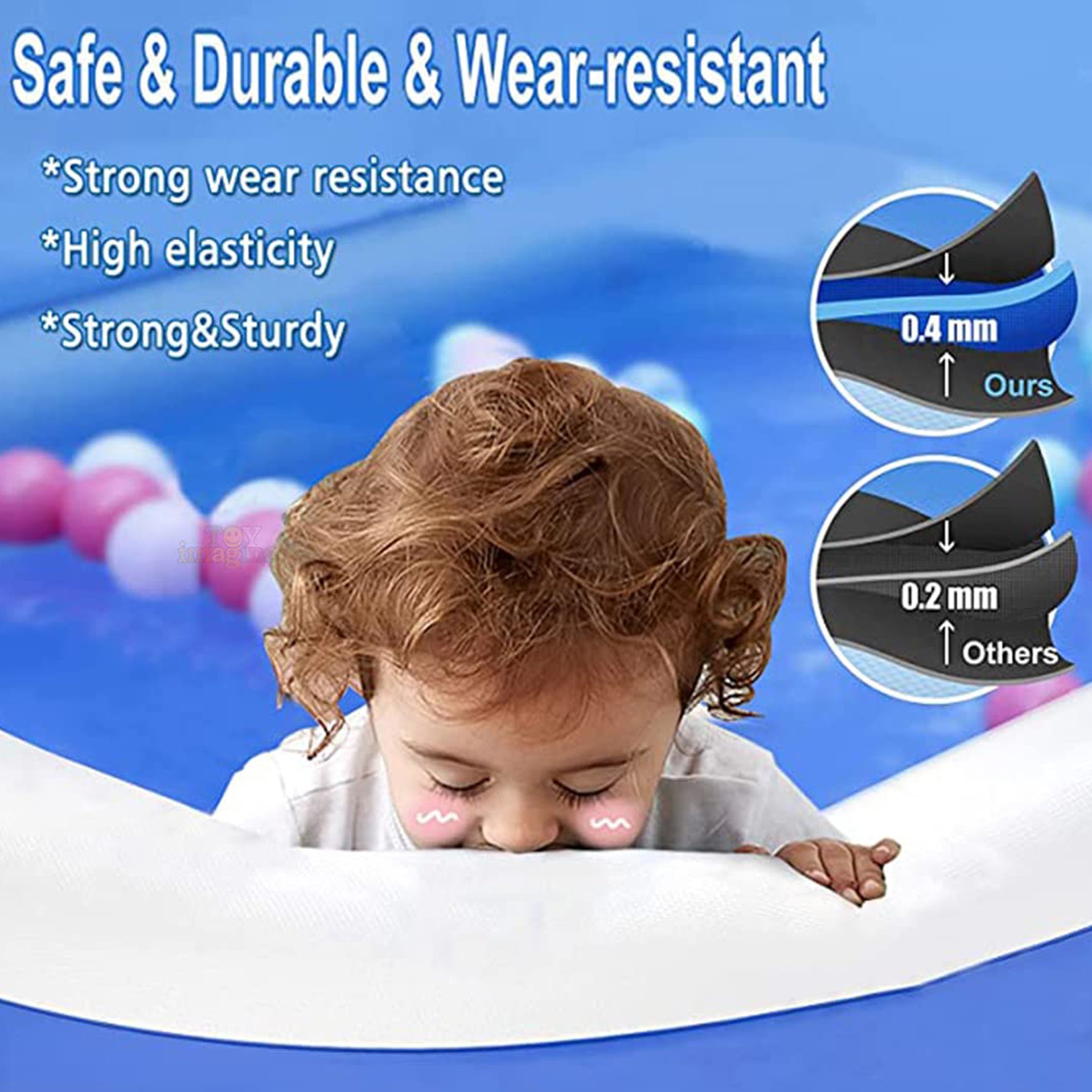 Portable,Inflatable & Foldable Kids Swimming Pool with Air Pump,Baby Bath Tub,Water Pool for Kids and Adults,Outdoor&Indoor Kids Bathing Tub