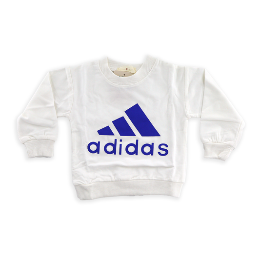 Full Sleeves ADIDAS Printed Sweatshirt - White