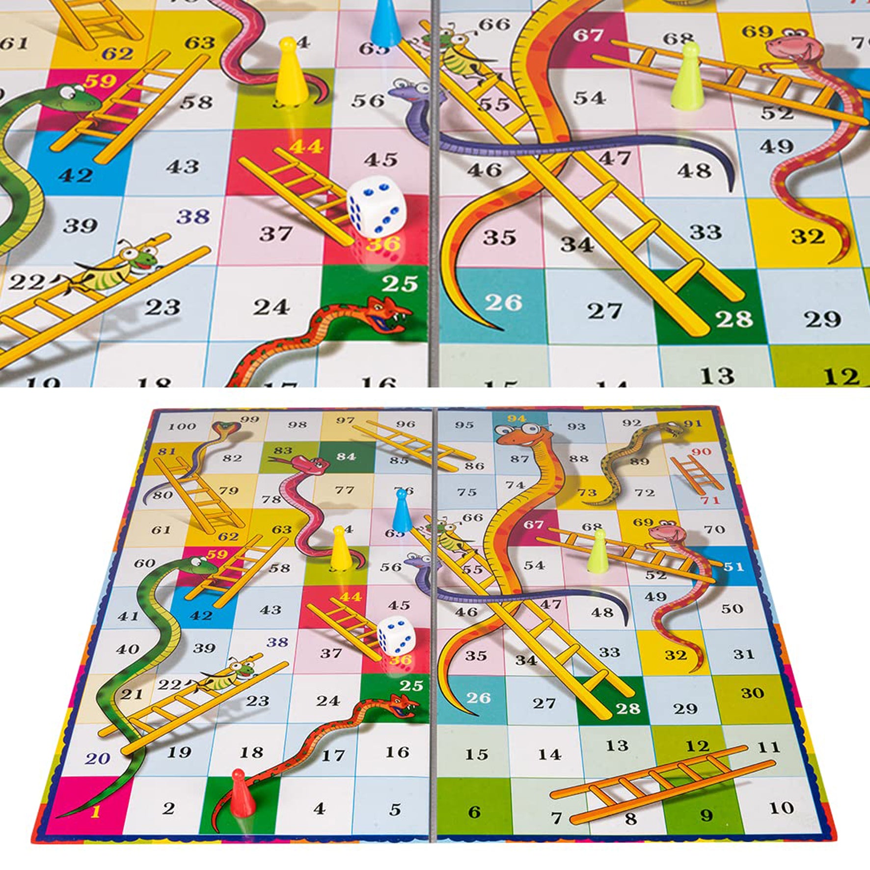 Toysbox Ludo and Snakes & Ladders Medium Classic Board Game to Play with Kids and Adults