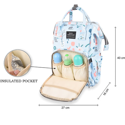 Baby Diaper Bag stylish maternity Large Capacity 12 L Diaper Bag  (Designer Blue Garden)