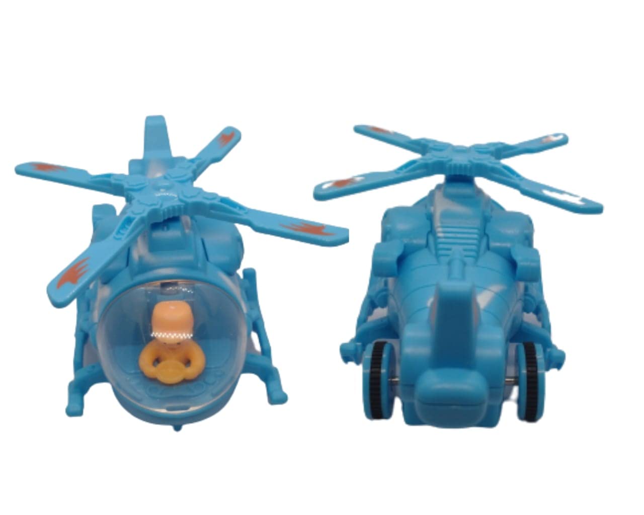 Helicopter Toy for Kids/Battle 360 Degree revolving Helicopter/Push and Go Helicopter Toy/Wind up Helicopter Toy for Boys and Girls Multicolor