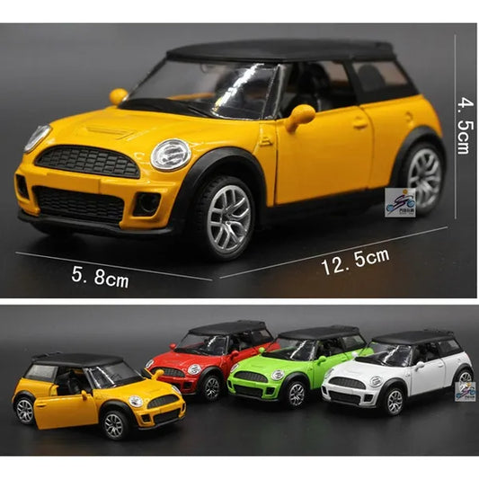 1/32 Scale MINI COOPER Alloy Model with Sound & Light (Color:Red,White,Yellow,Green)