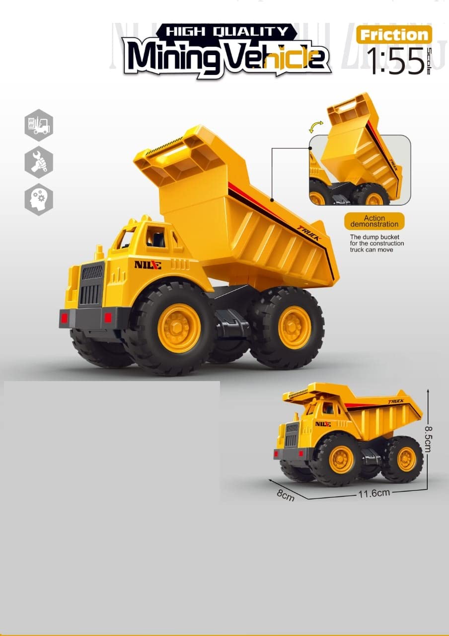 Dumper Truck Construction Vehicles for Kids Pretend Play Toy Trucks Play Set Building Vehicles Set for Kids 3-14 Years (Small Dumper)