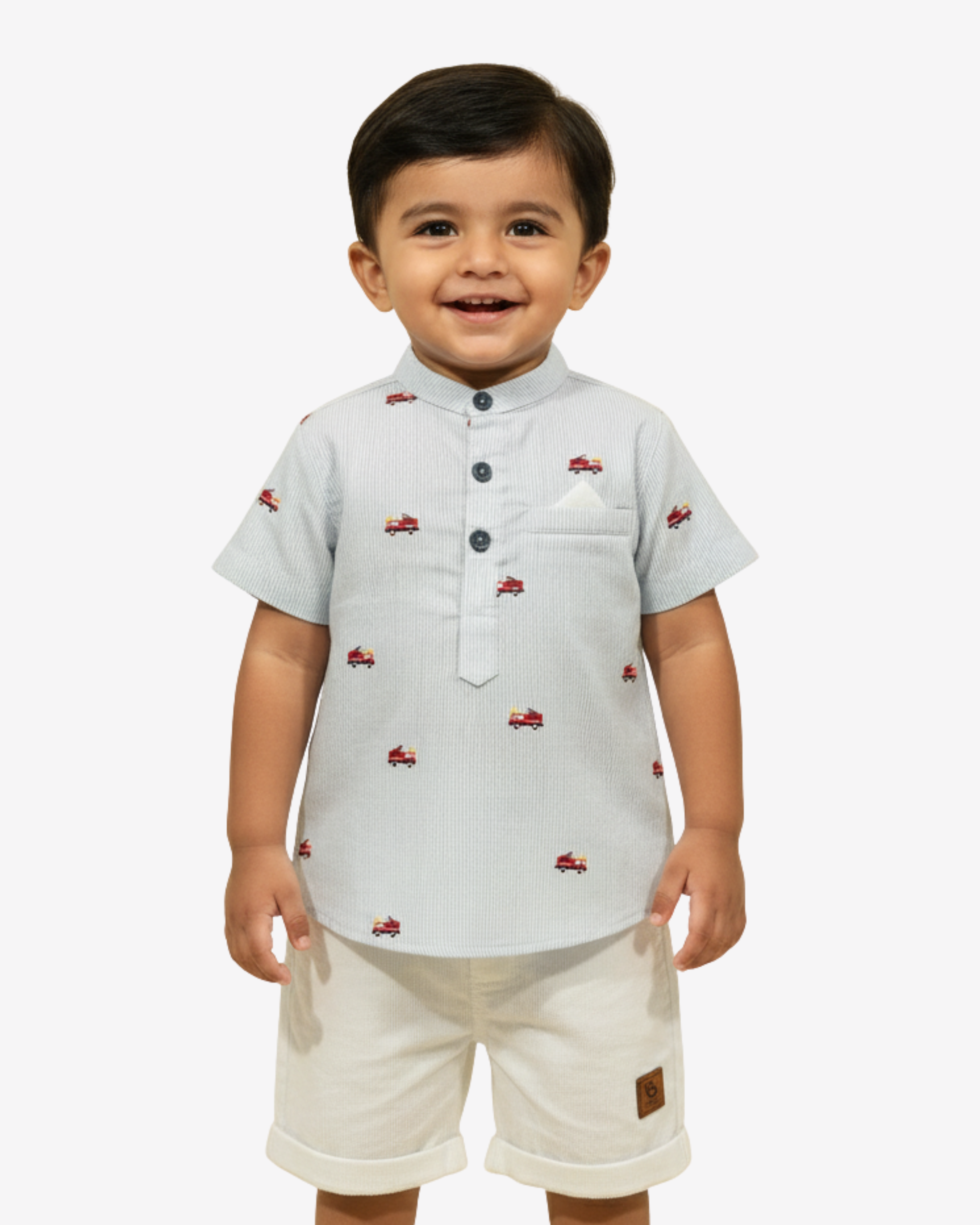 Baby Boy Printed Shirt & Shorts Set