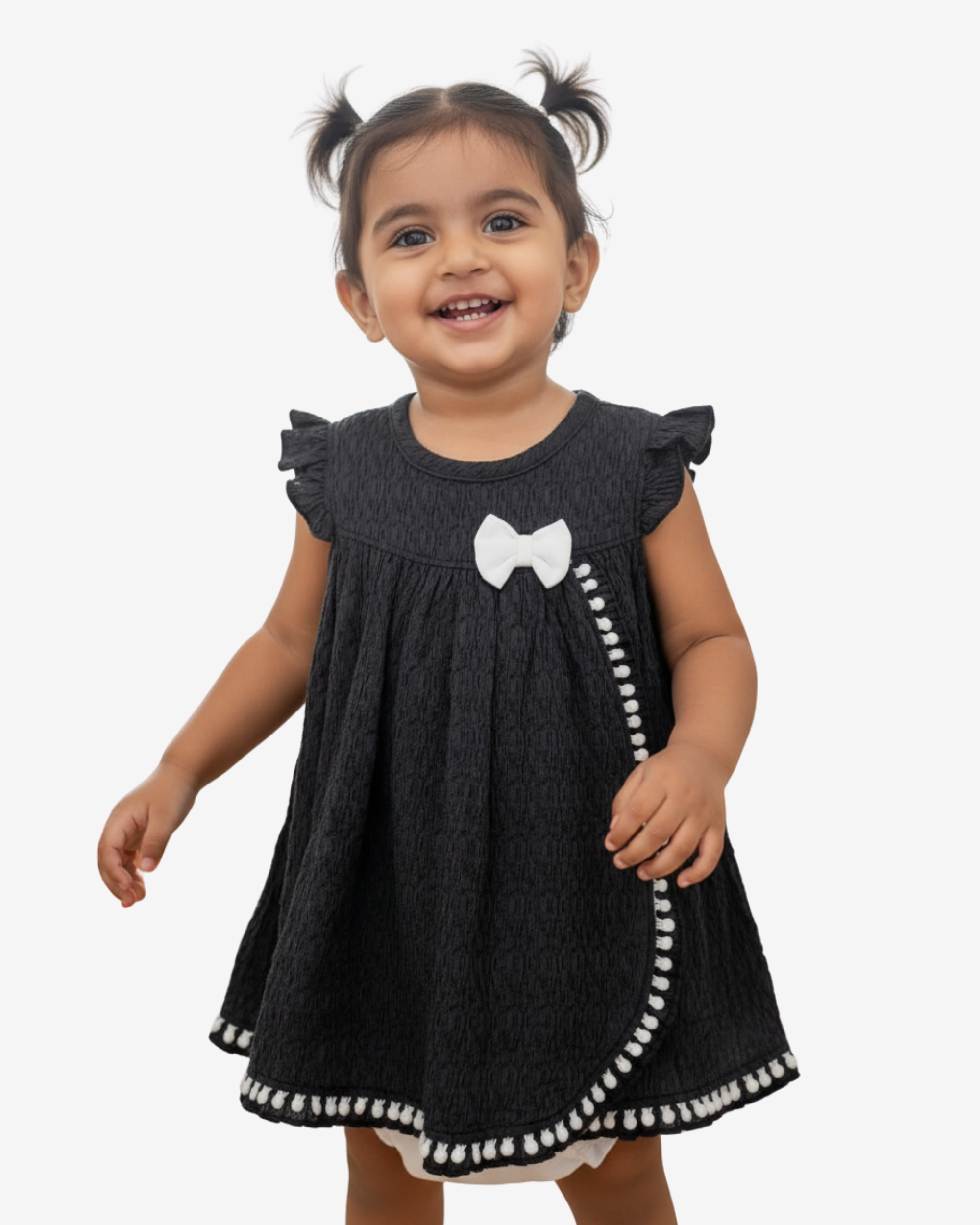 Baby Girl Cotton Frock Set with White Bloomer