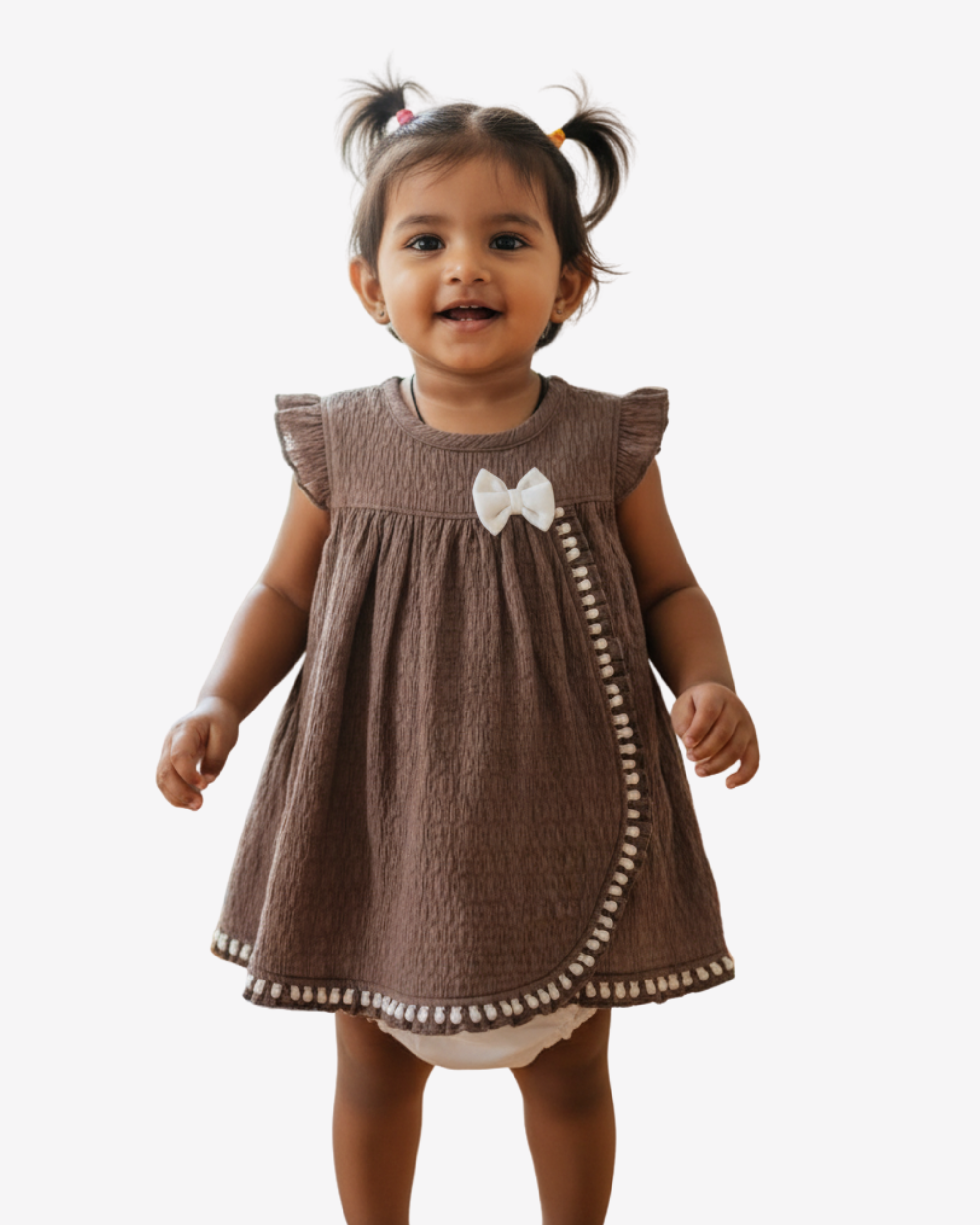 Baby Girl Cotton Frock Set with White Bloomer
