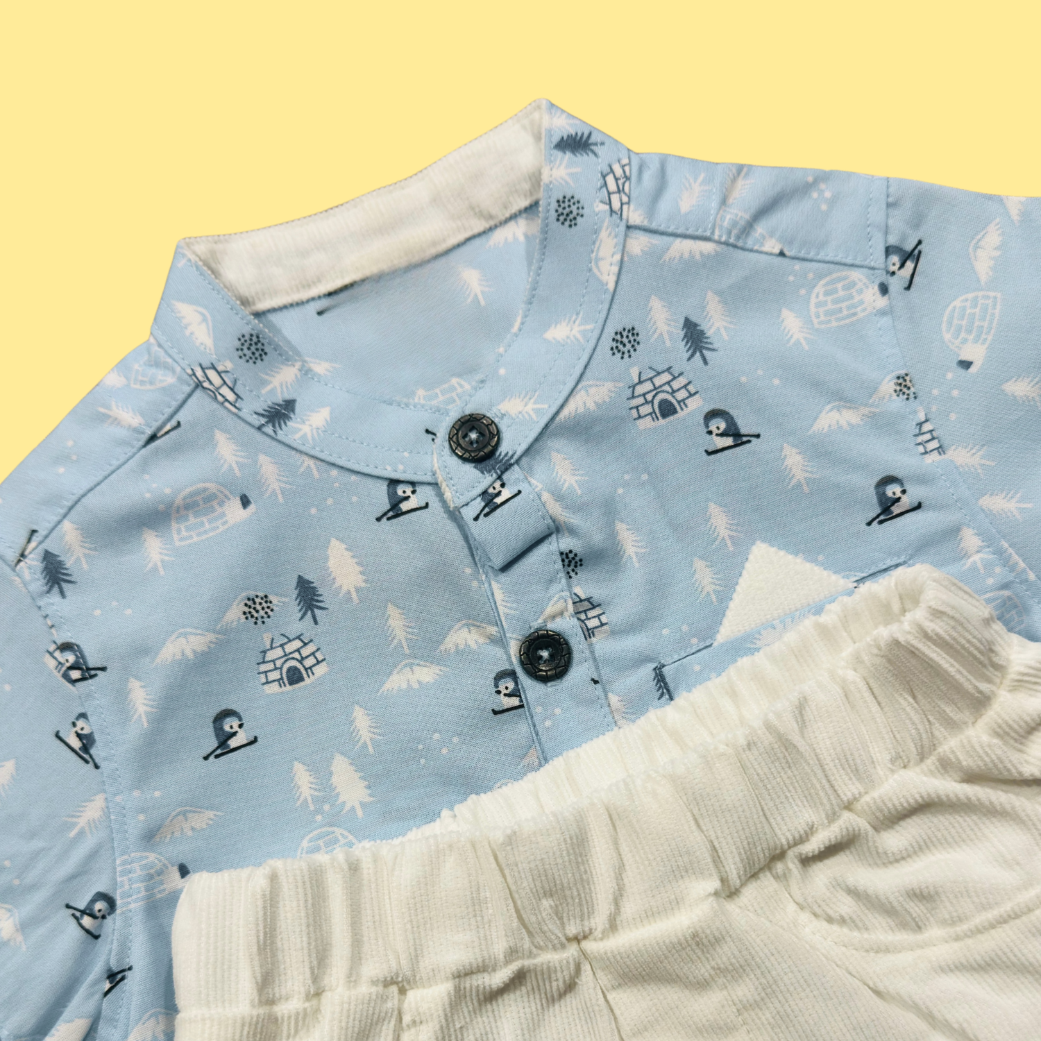 Baby Boy Printed Shirt & Shorts Set