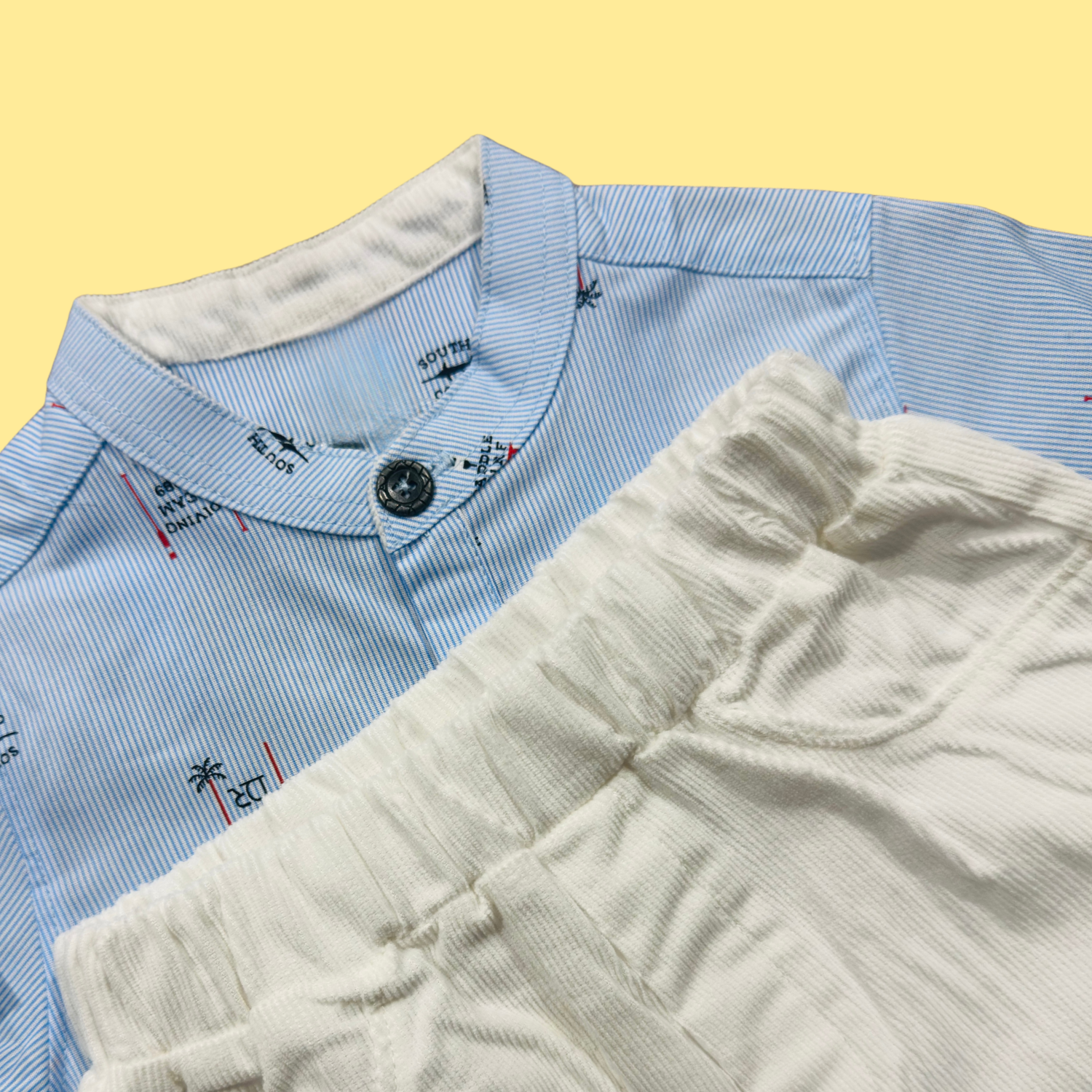 Baby Boy Printed Shirt & Shorts Set