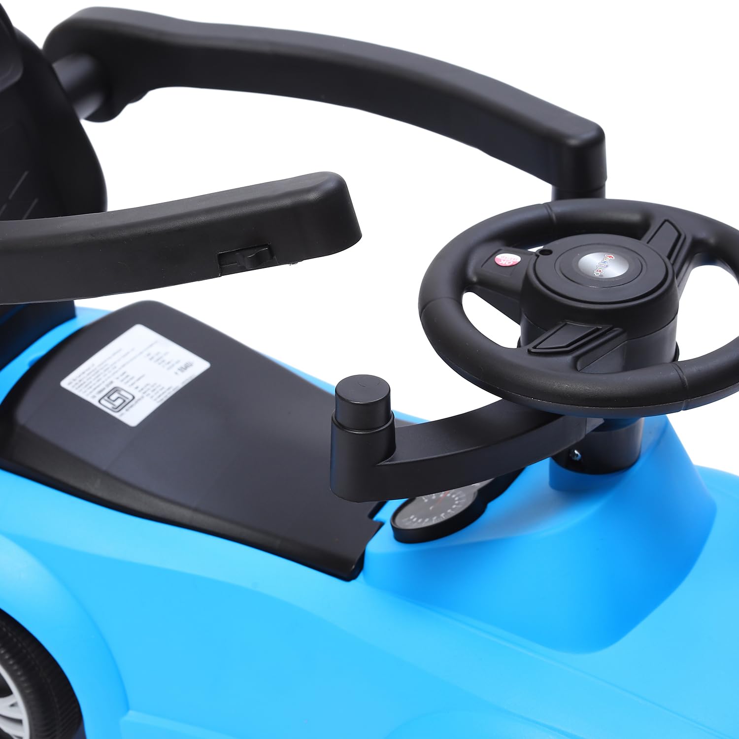 Car Ride On - R8 3-in-1 for Kids with Parent Handle, Music, Light, Backrest & Storage - 1 to 3 Years, Kids Indoor/Outdoor Toy Car for Boys and Girls