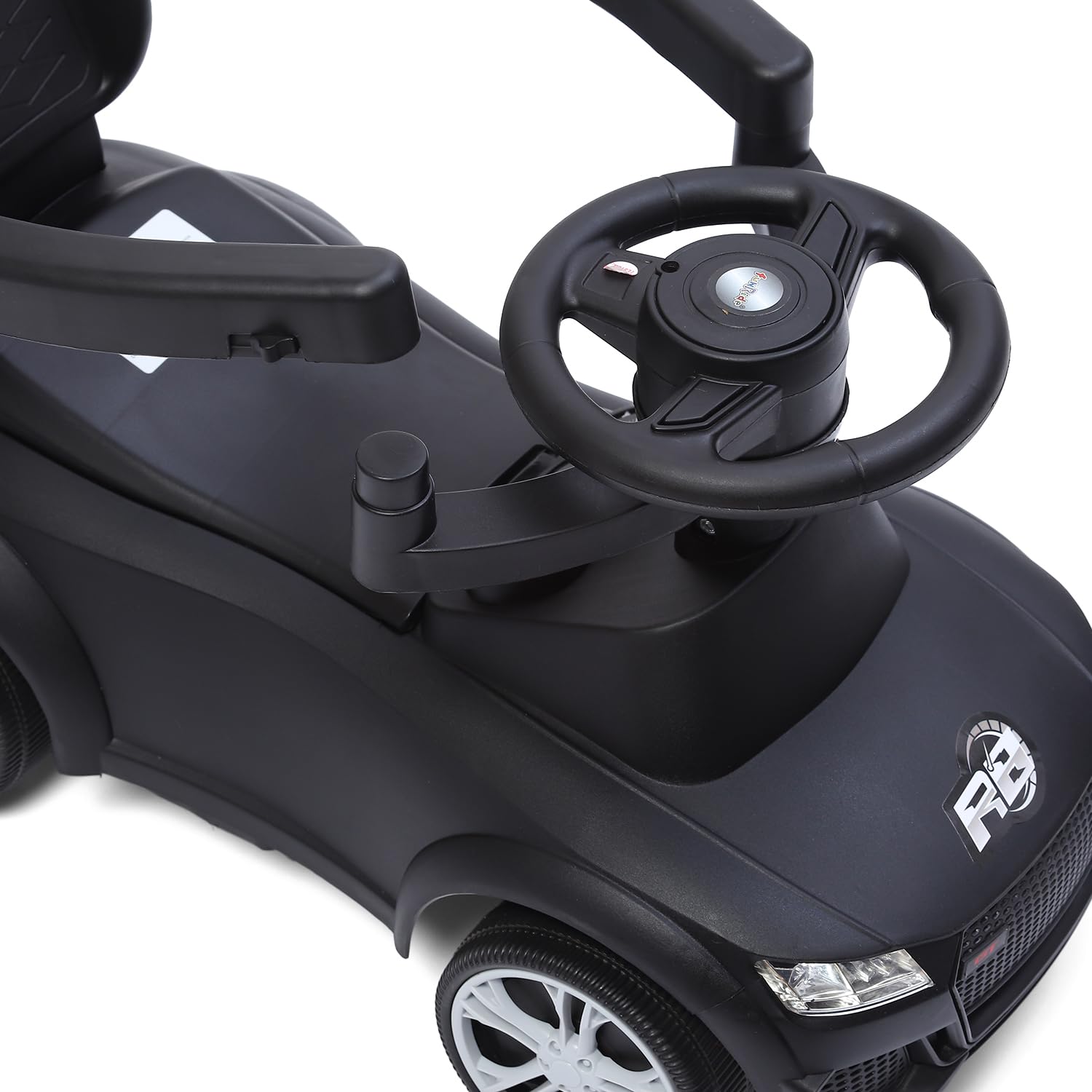 Car Ride On - R8 3-in-1 for Kids with Parent Handle, Music, Light, Backrest & Storage - 1 to 3 Years, Kids Indoor/Outdoor Toy Car for Boys and Girls