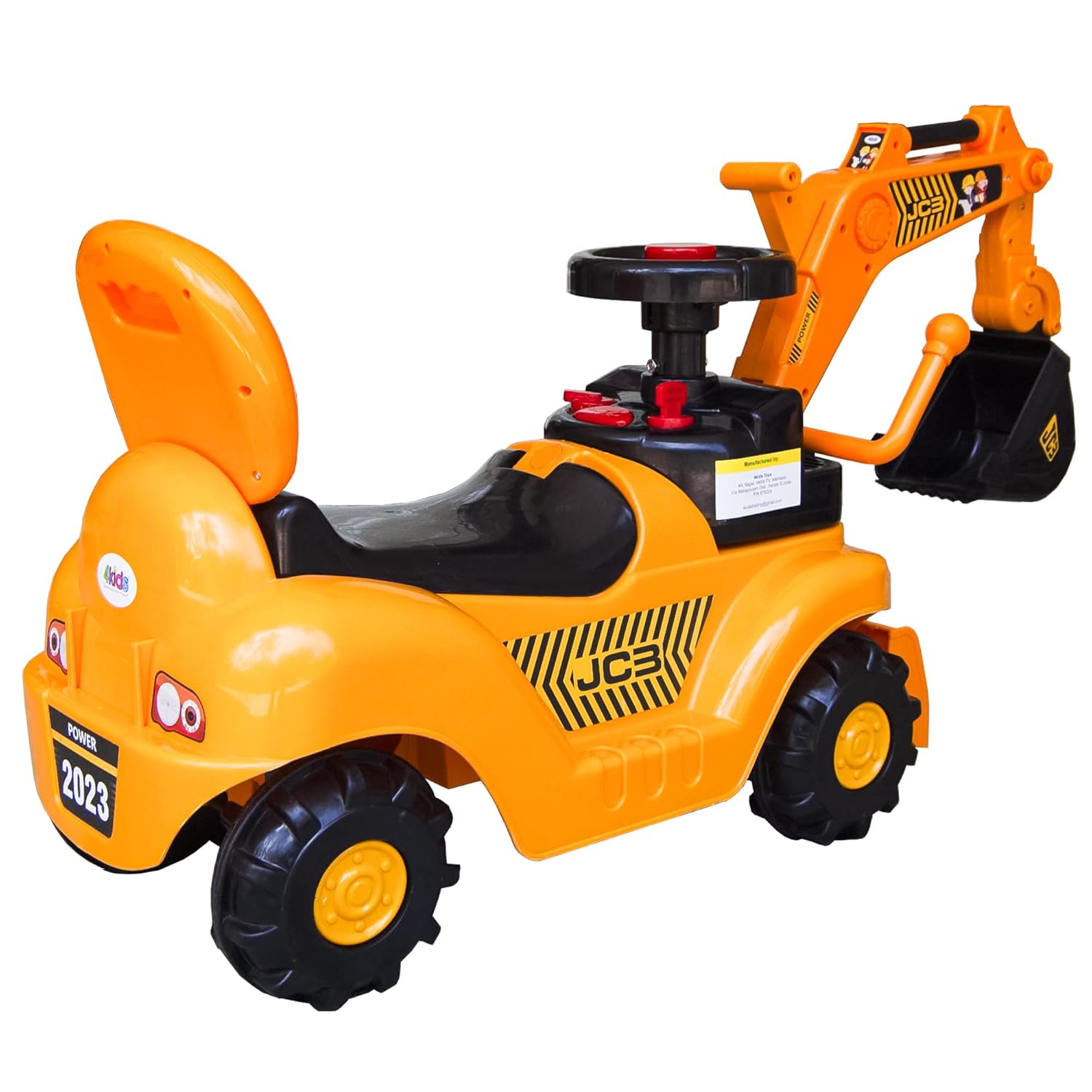 KIDONEX Ride-On Excavator Construction Toy for Kids