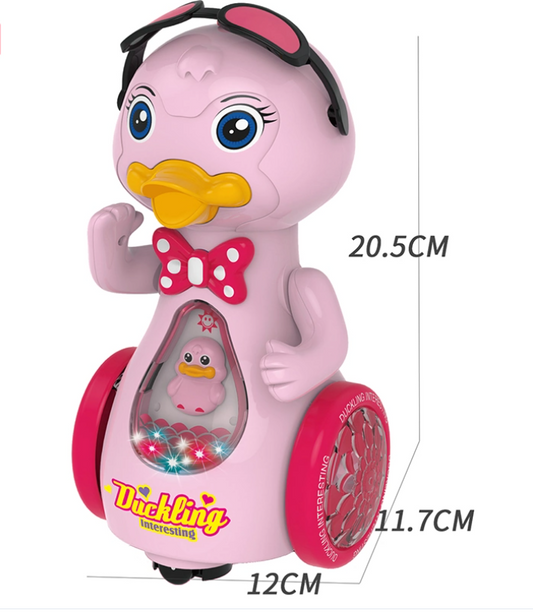 Musical Duckling Toys for Kids with Flashing Lights Walking Flapping Real Dancing Action Fun Play Intersitting Baby Duck , Water Vapor