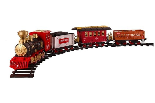 Toy Mall Rail King Intelligent Classical Train Set with Light, Environment Friendly Smoke & Intelligent Train Sound SYNCHRONOUS with The TRAIN'S Actions
