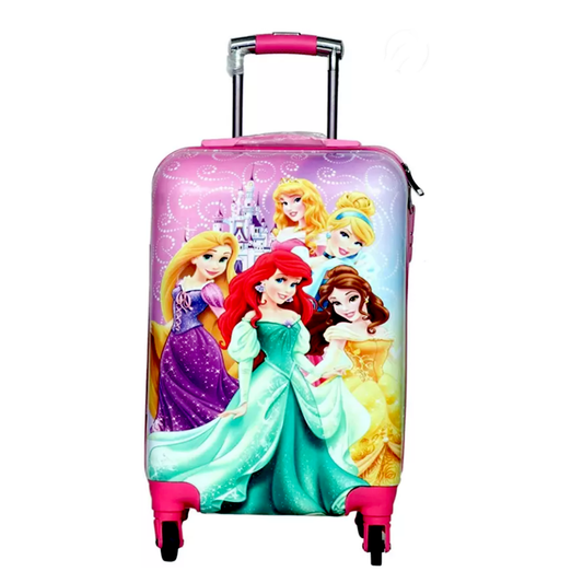 Light Weight Mini Printed Trolley Suitcase Bag(Disney Princess)