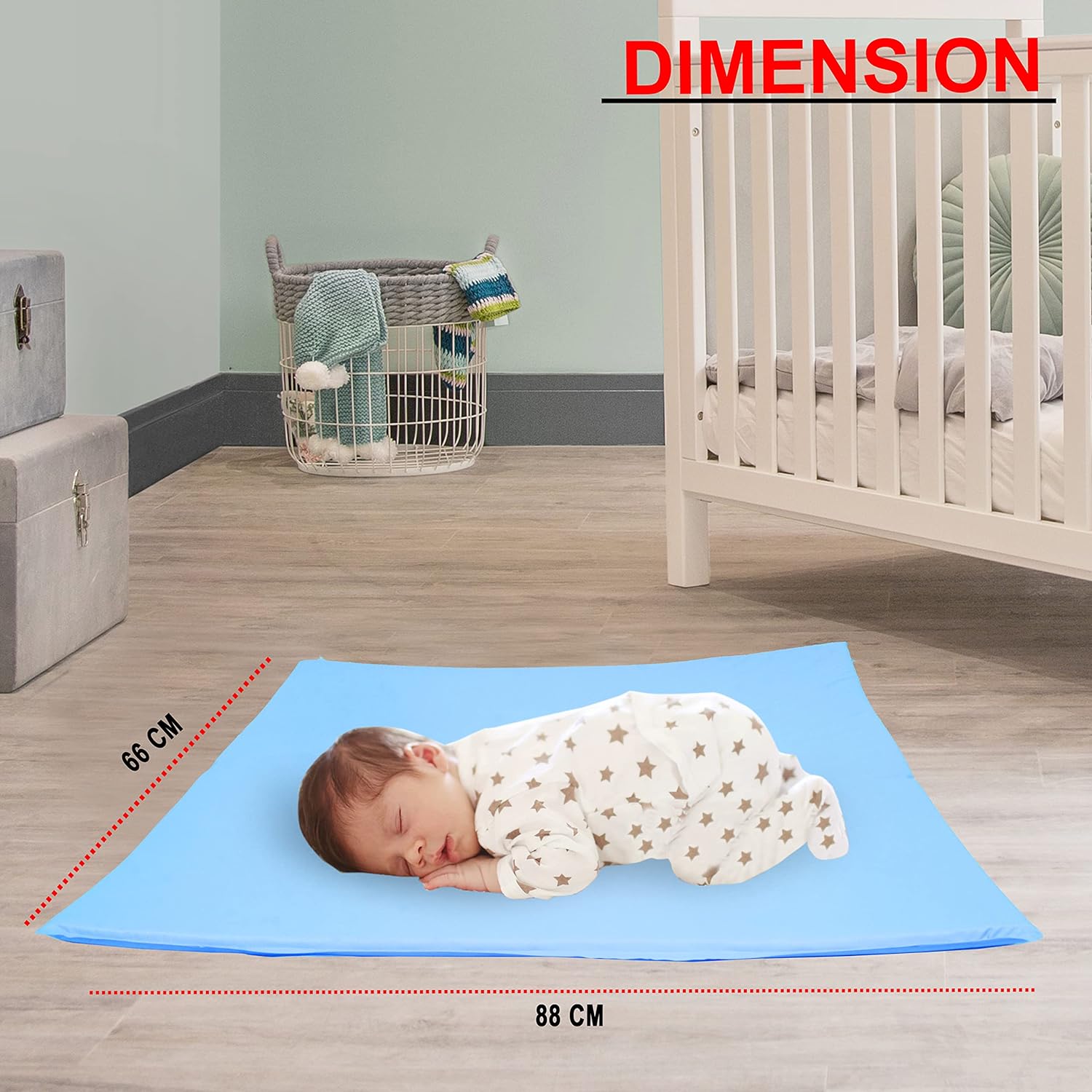 Baby Bed Protector Waterproof Plastic Urine Matress Protector/Baby Diaper Changing Soft Foam 12mm/for 0-12 Months Baby.