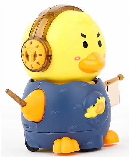 Musical Dynamic Dancing Duck Toy, 360 Degree Rotating Robot Duck Toy with Flashing Light and Musical Sound Effects for 3+ Years Boys and Girls (Blue)