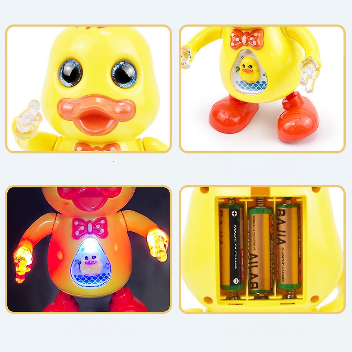 Baby Musical Toy Dancing Walking Yellow Duck Baby Toy with Music and LED Lights, Infant Light Up Toys