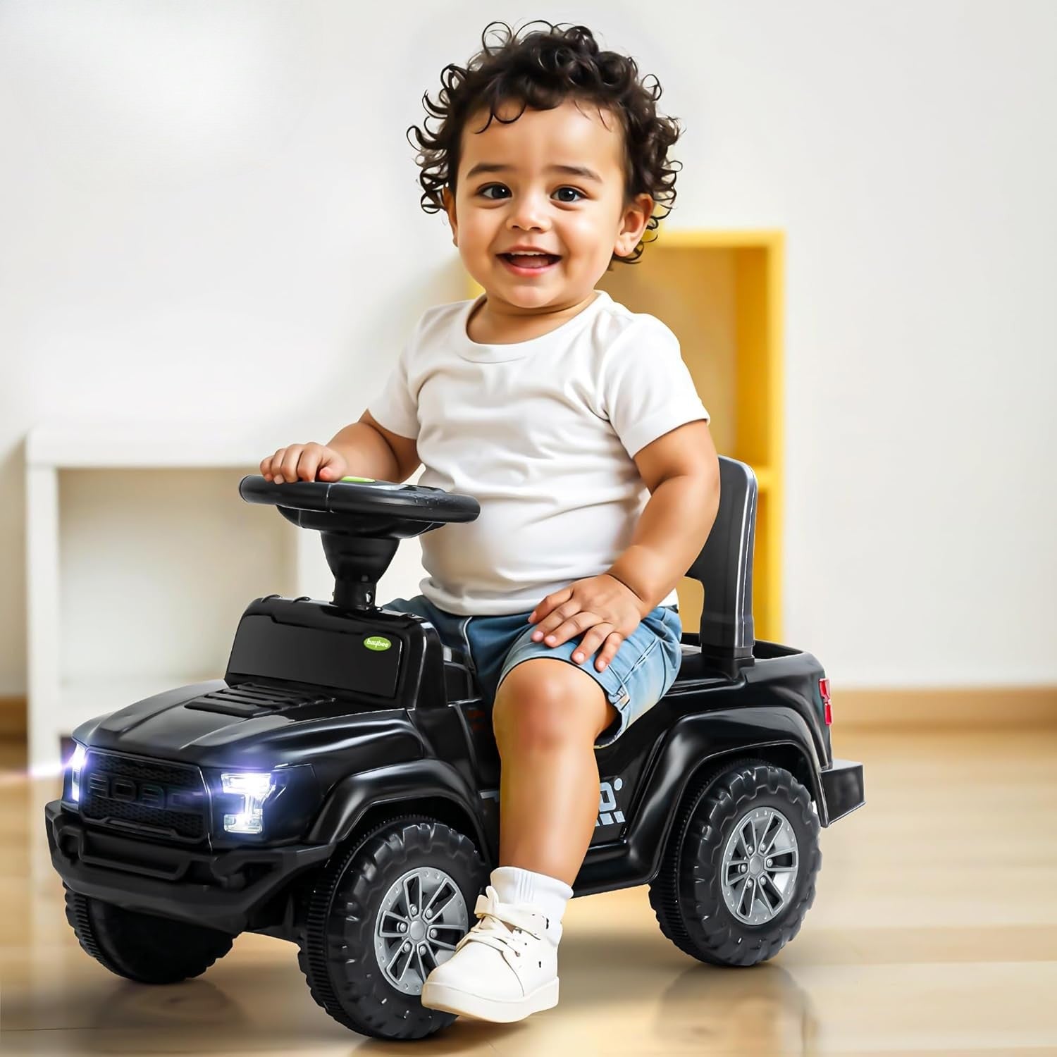 Roady Ride-On Car for Toddlers with LED Lights & Music