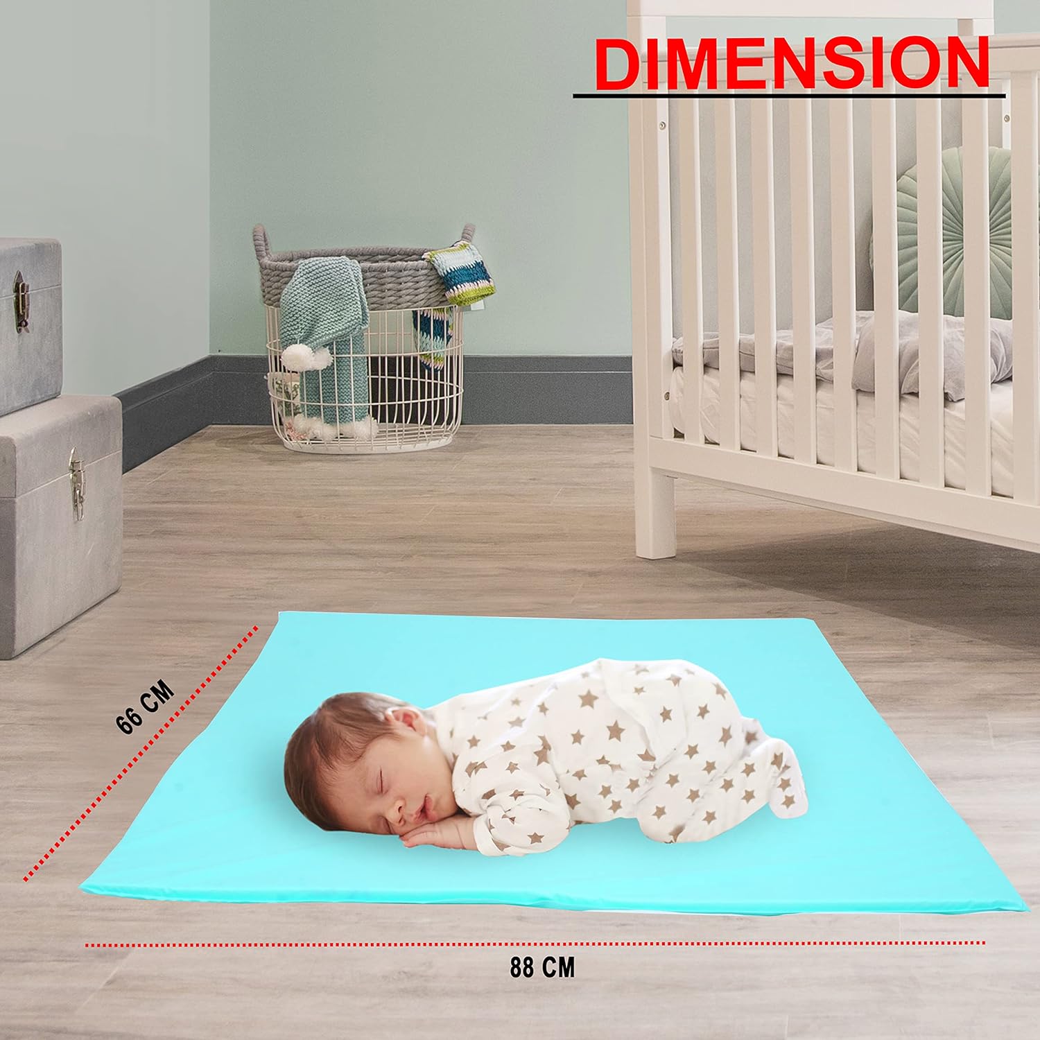 Baby Bed Protector Waterproof Plastic Urine Matress Protector/Baby Diaper Changing Soft Foam 12mm or 20mm/for 0-12 Months Baby.