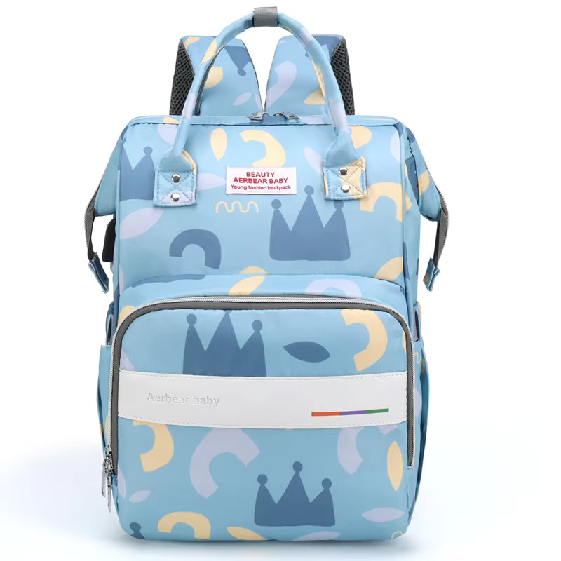 Multifunctional Baby Diaper Backpack with USB Charging Port
