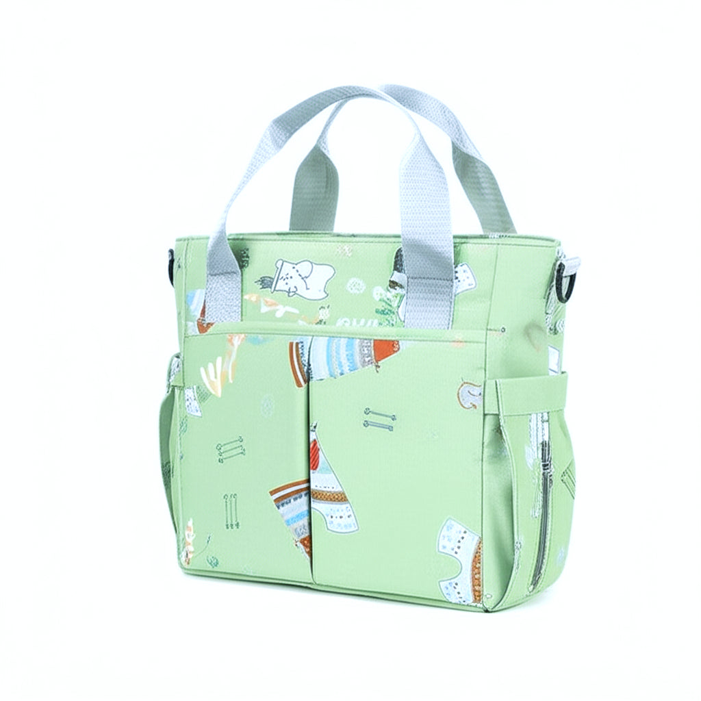 Compact Baby Diaper Tote Bag with Tissue Dispenser