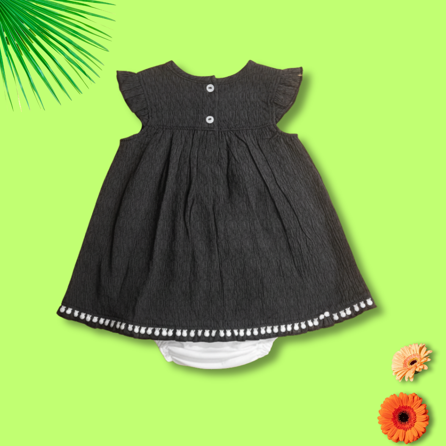 Baby Girl Cotton Frock Set with White Bloomer