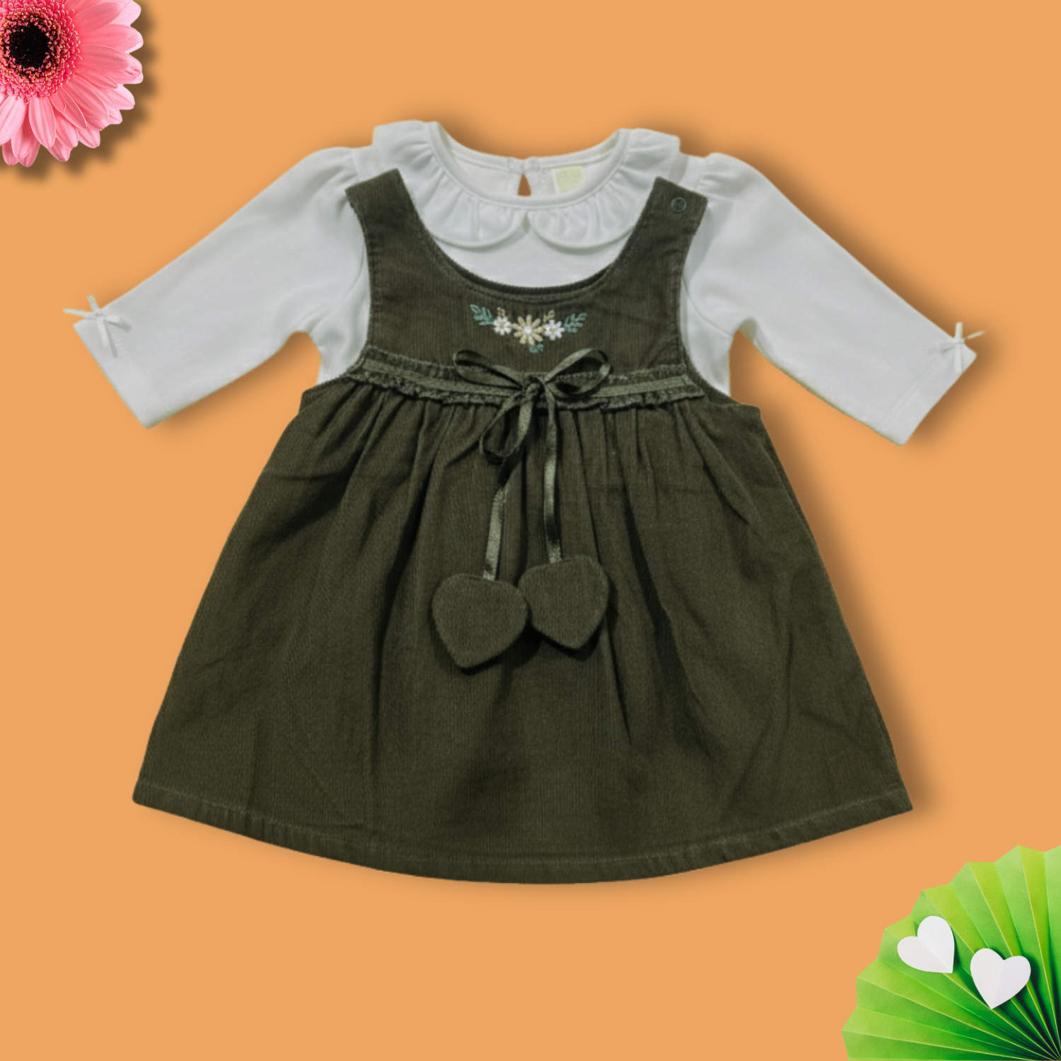 Baby Girl Pinafore Dress – Soft Cotton Frock