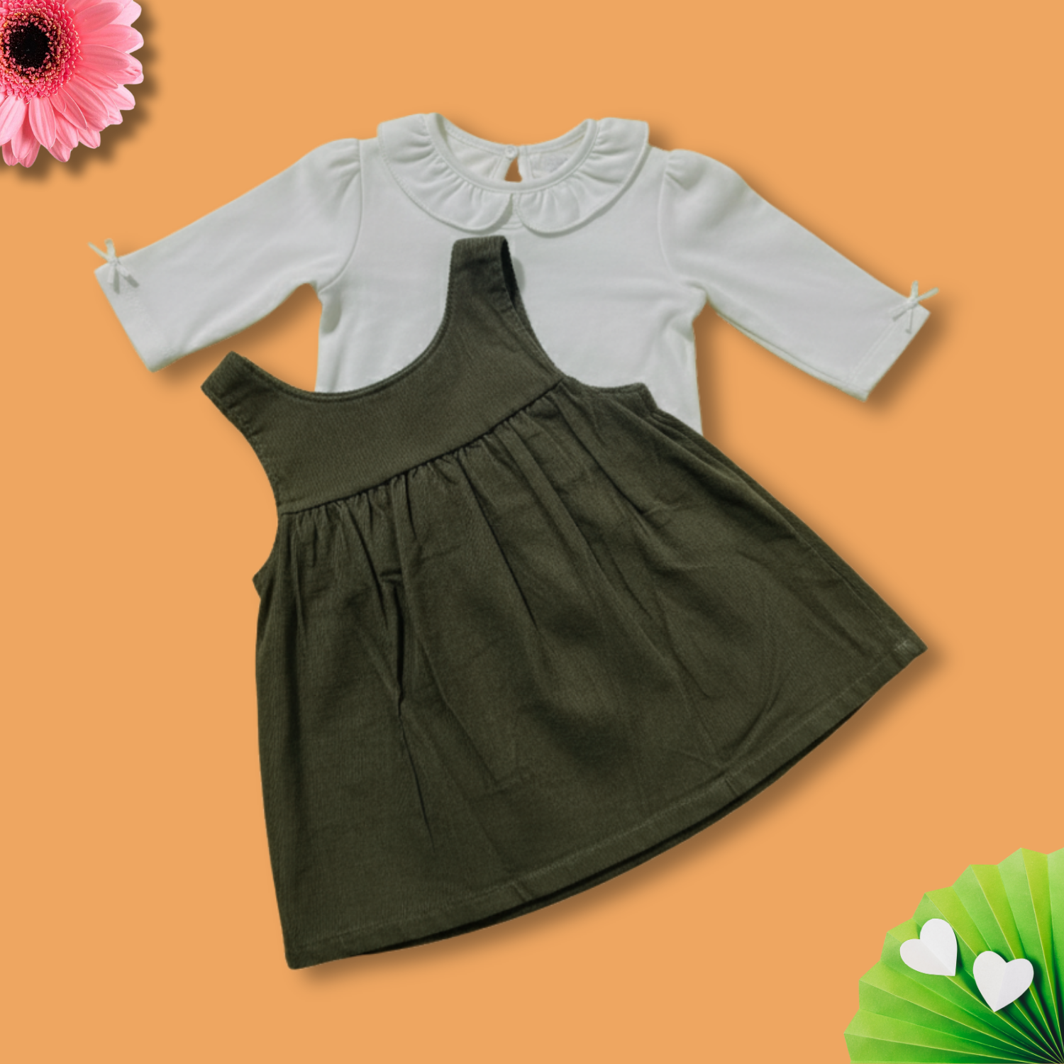 Baby Girl Pinafore Dress – Soft Cotton Frock