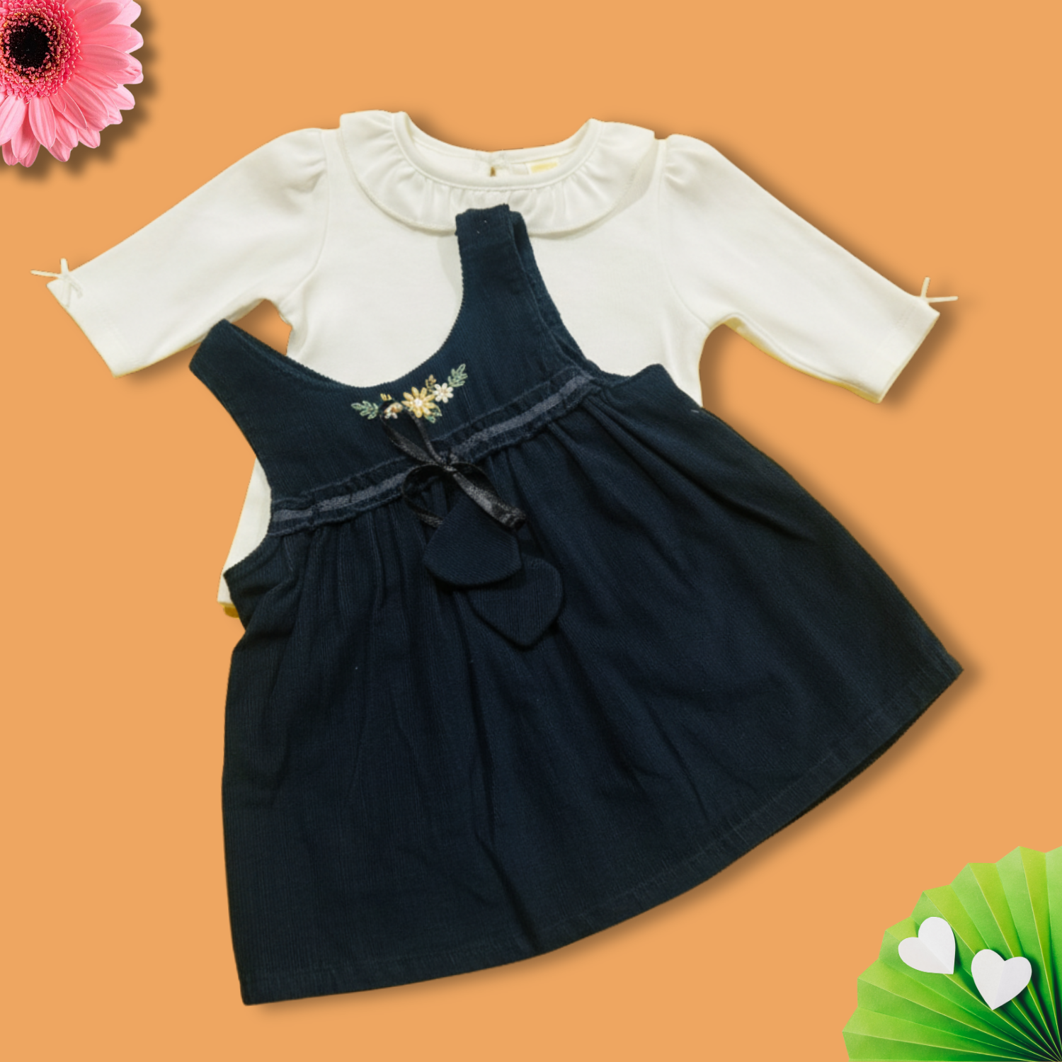Baby Girl Pinafore Dress – Soft Cotton Frock