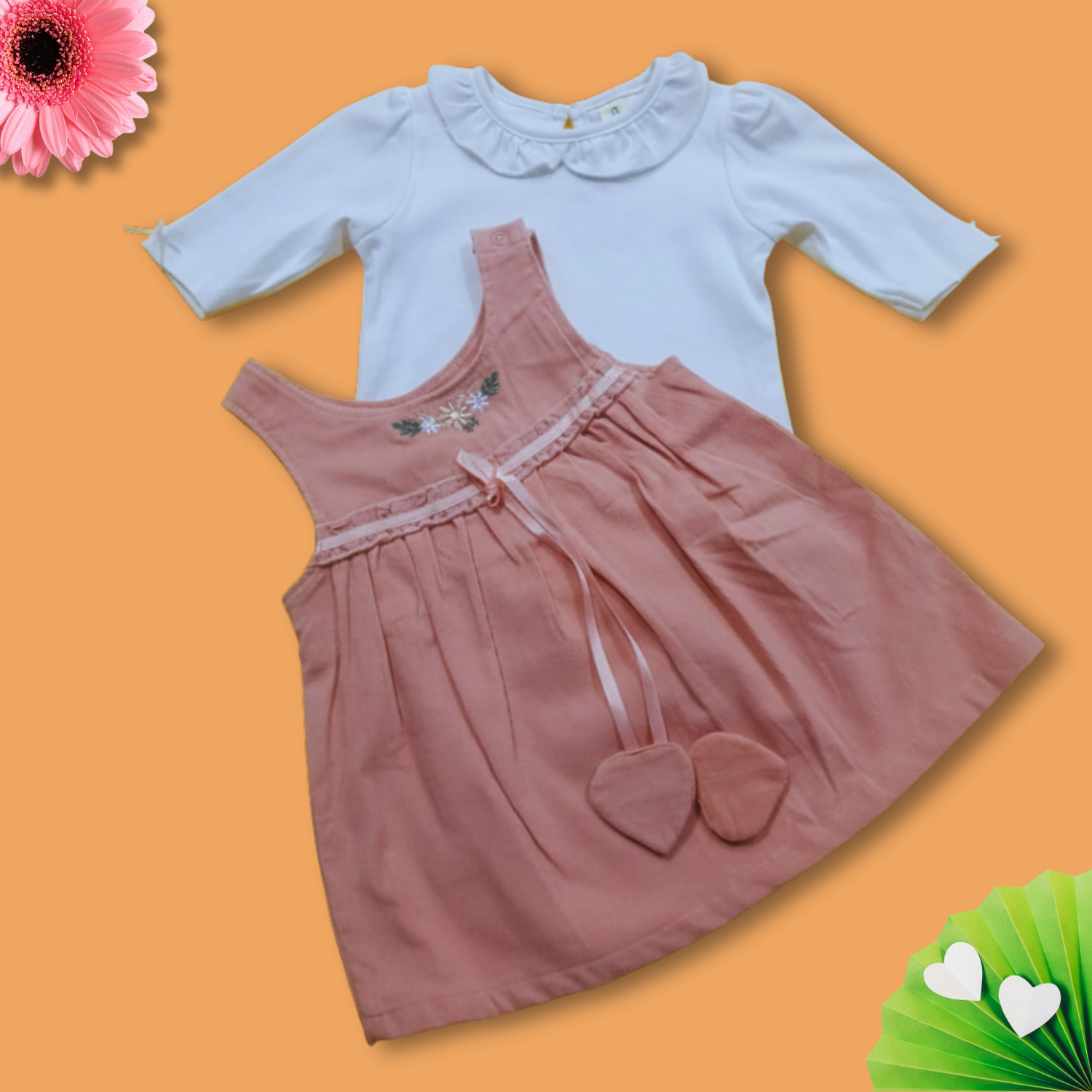 Baby Girl Pinafore Dress – Soft Cotton Frock