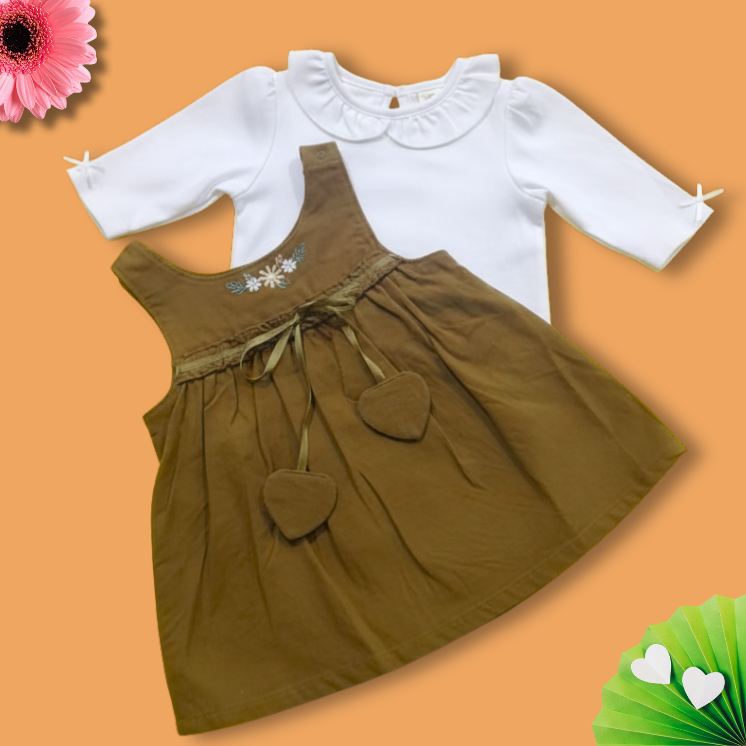 Baby Girl Pinafore Dress – Soft Cotton Frock