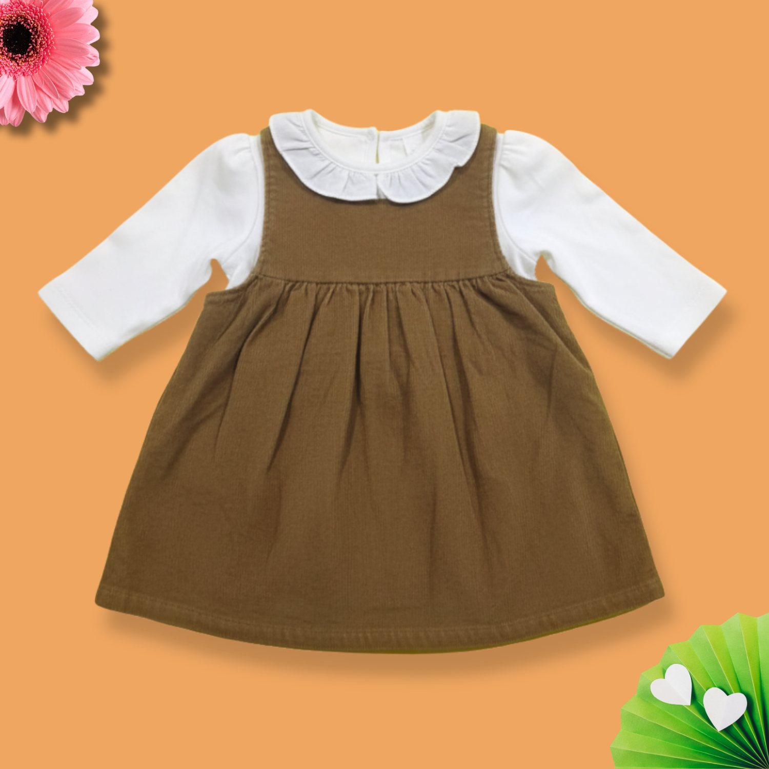 Baby Girl Pinafore Dress – Soft Cotton Frock