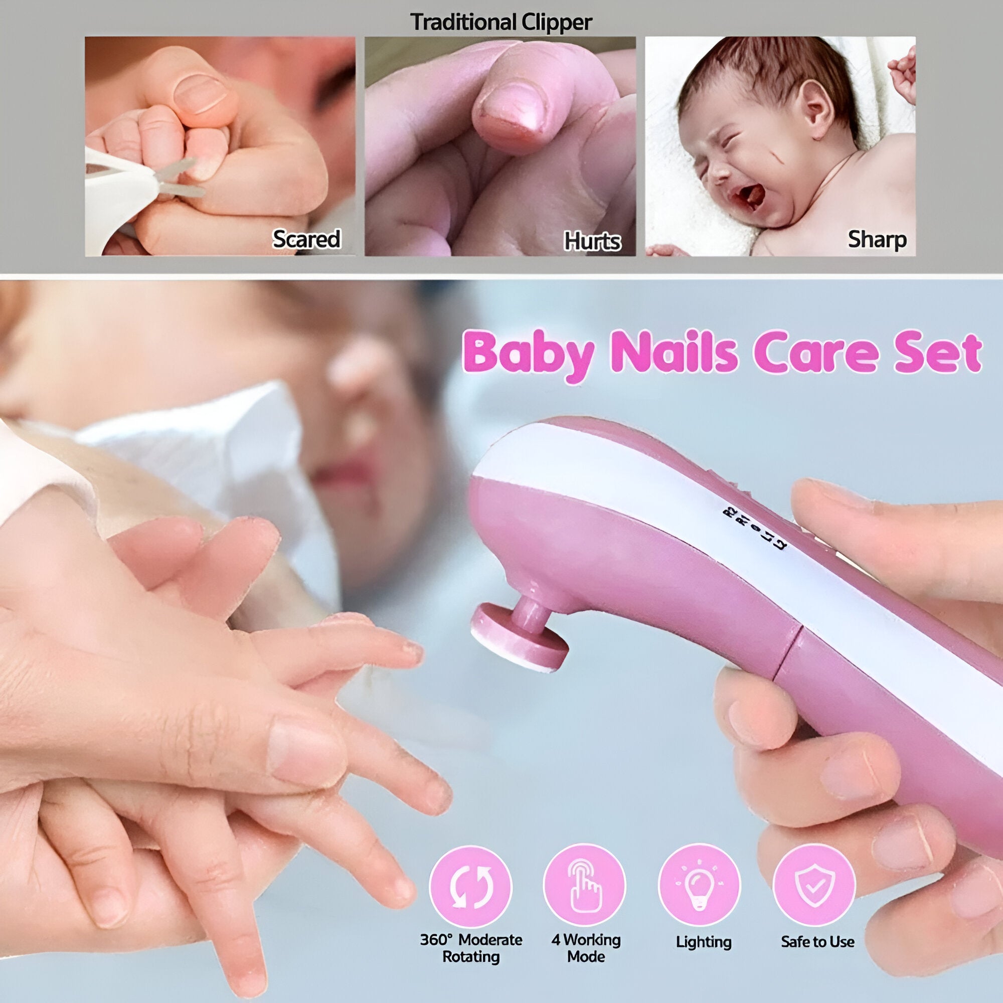 kidonex Multi-function Baby Electric Nail Trimmer