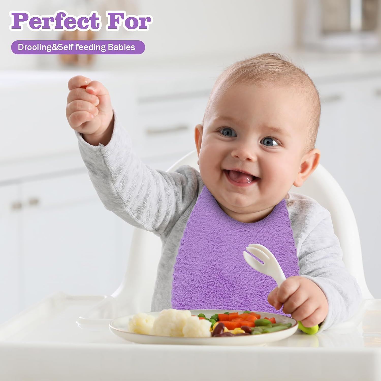 kidonex Soft Baby Washcloths – Value Pack of Multi-Colored Towels for Daily Use (Set of 6)