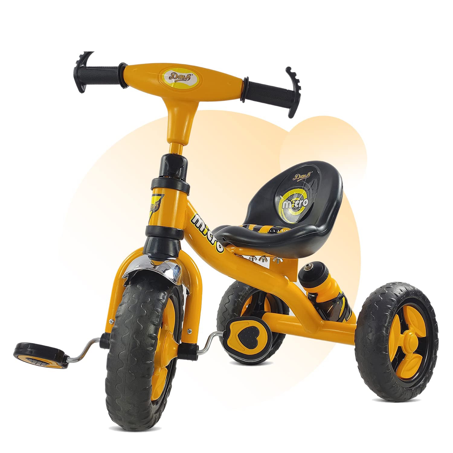 kidonex Kids Tricycle with Bottle Holder, Comfortable Seat & Non-Slip Pedals
