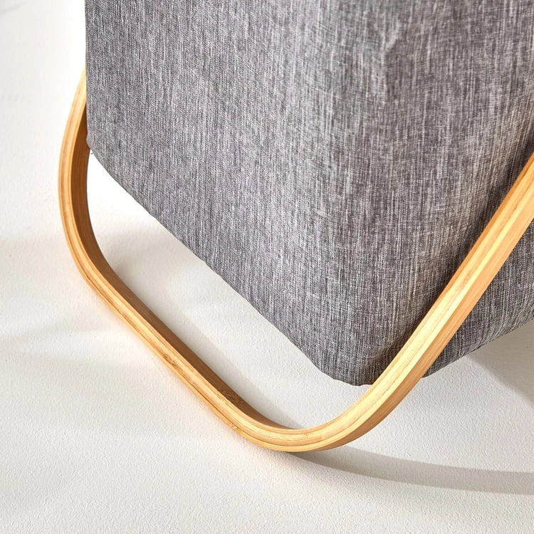 kidonex Foldable Laundry Basket - Bamboo Frame Portable Handles