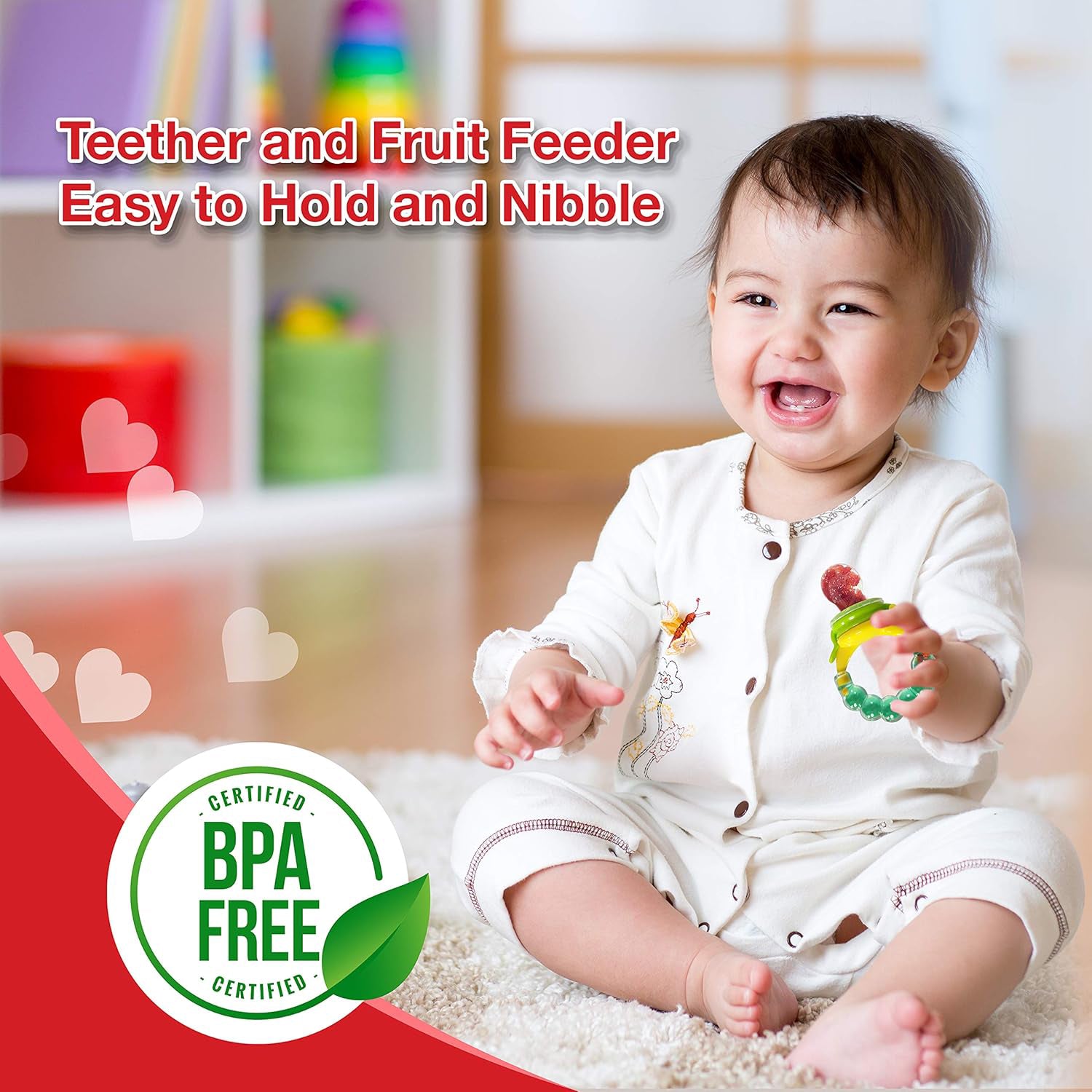 Food & Fruit Silicone Nibbler with Rattle