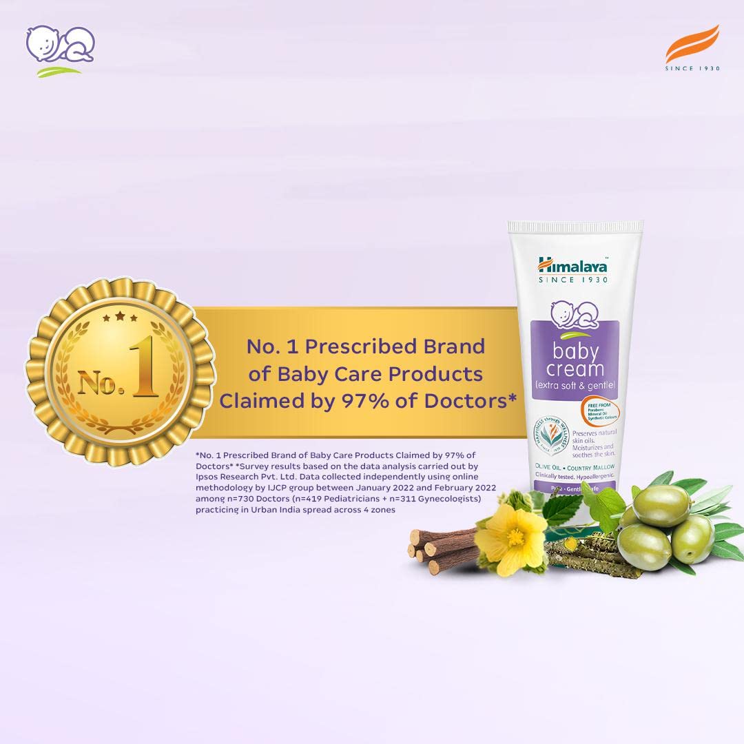 Himalaya Baby Cream | Extra Soft & Gentle | #1 Pediatrician Prescribed Brand