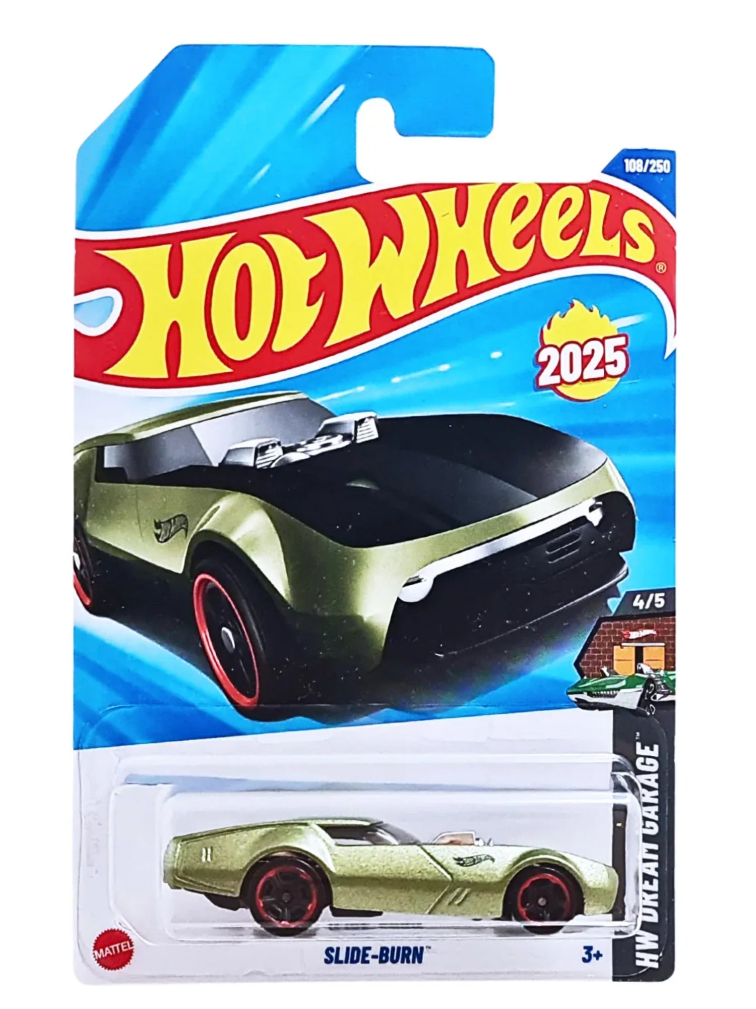 kidonex Hot Wheels 2025 HW Dream Garage Slide-Burn