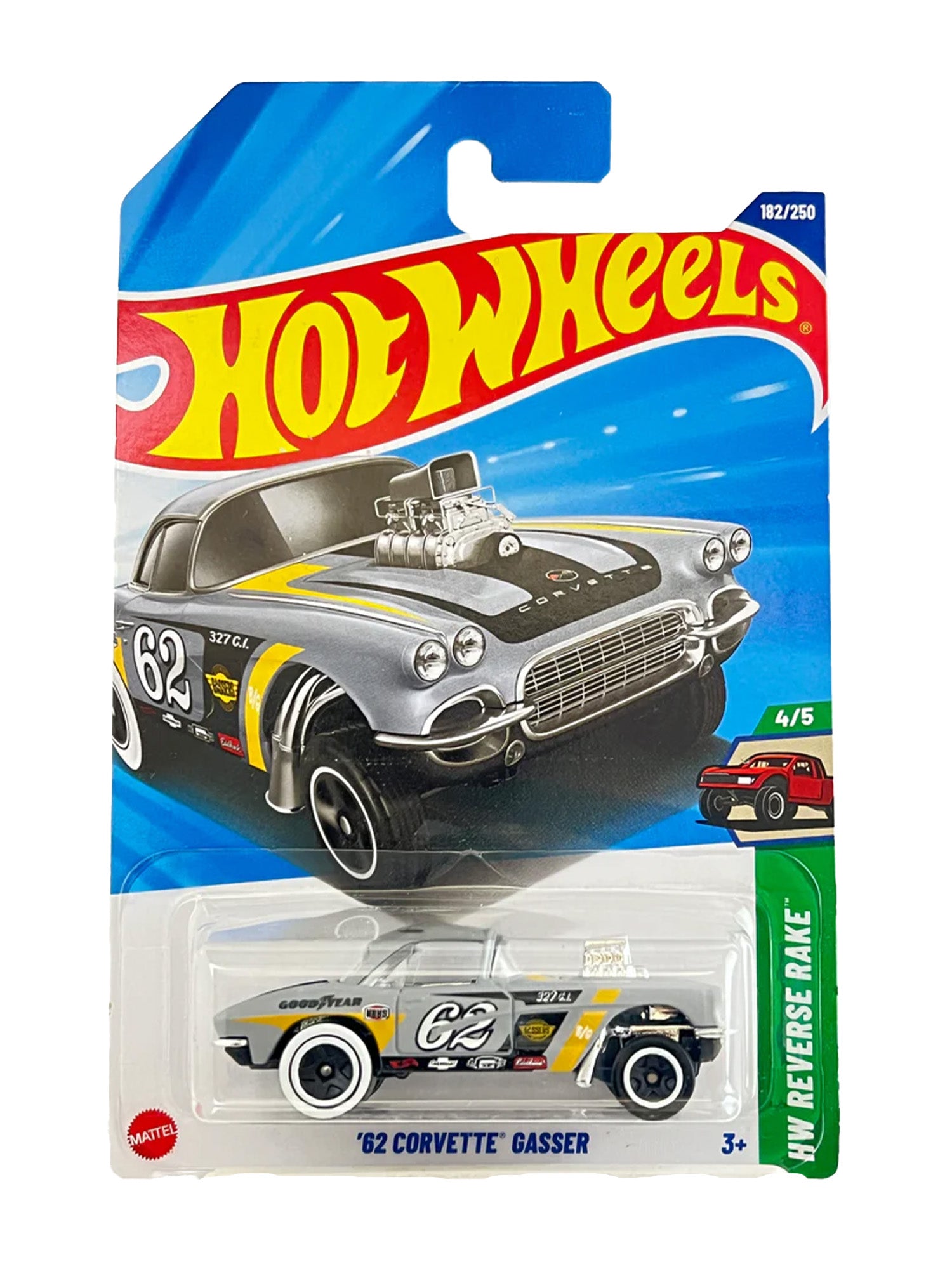 kidonex Hot Wheels '62 Corvette Gasser – HW Reverse Rake Series 4/5 – Drag-Style Muscle Car (182/250)