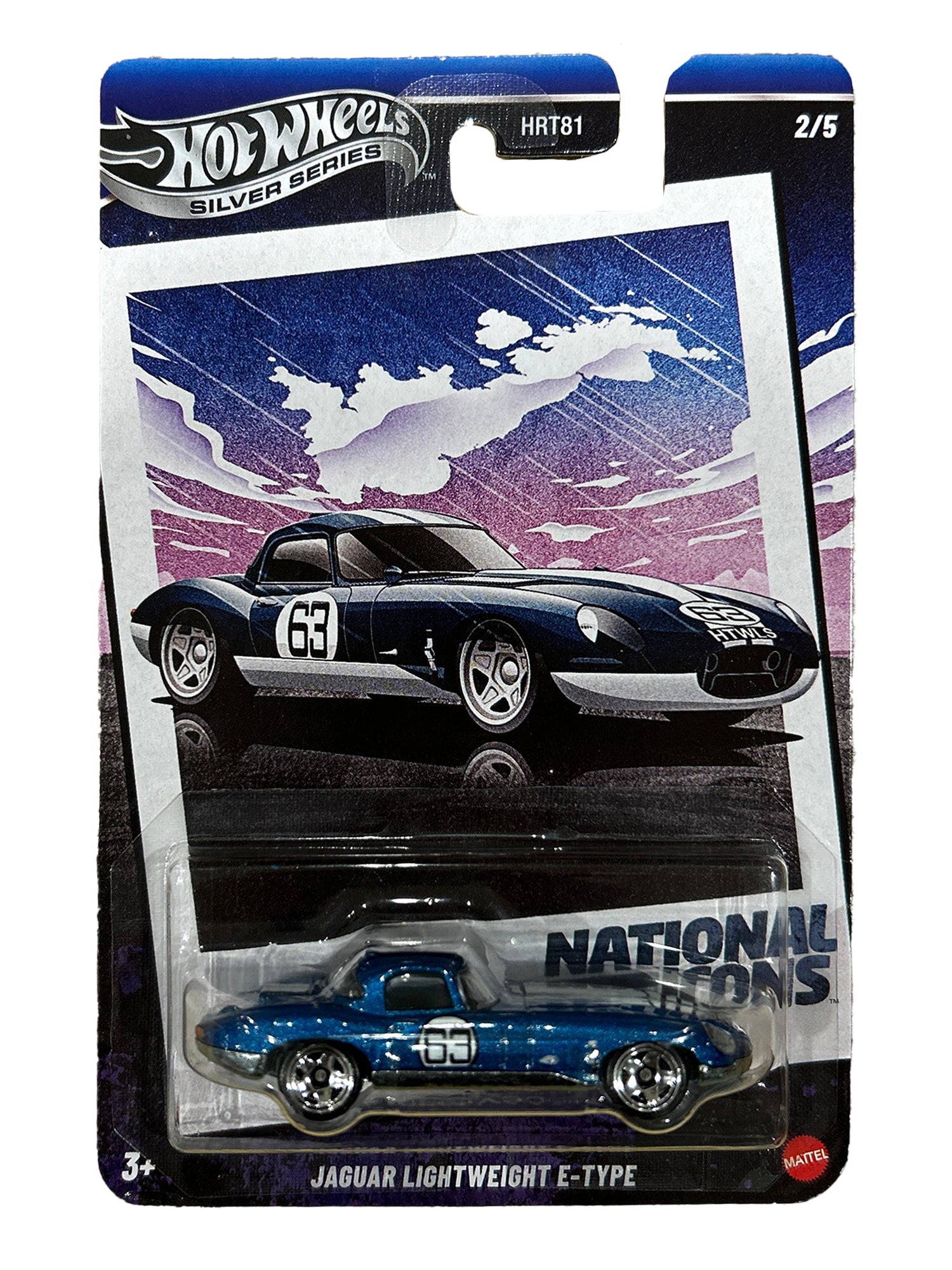 kidonex Hot Wheels Silver Series National Icons Jaguar Lightweight E-Type Die-Cast Car
